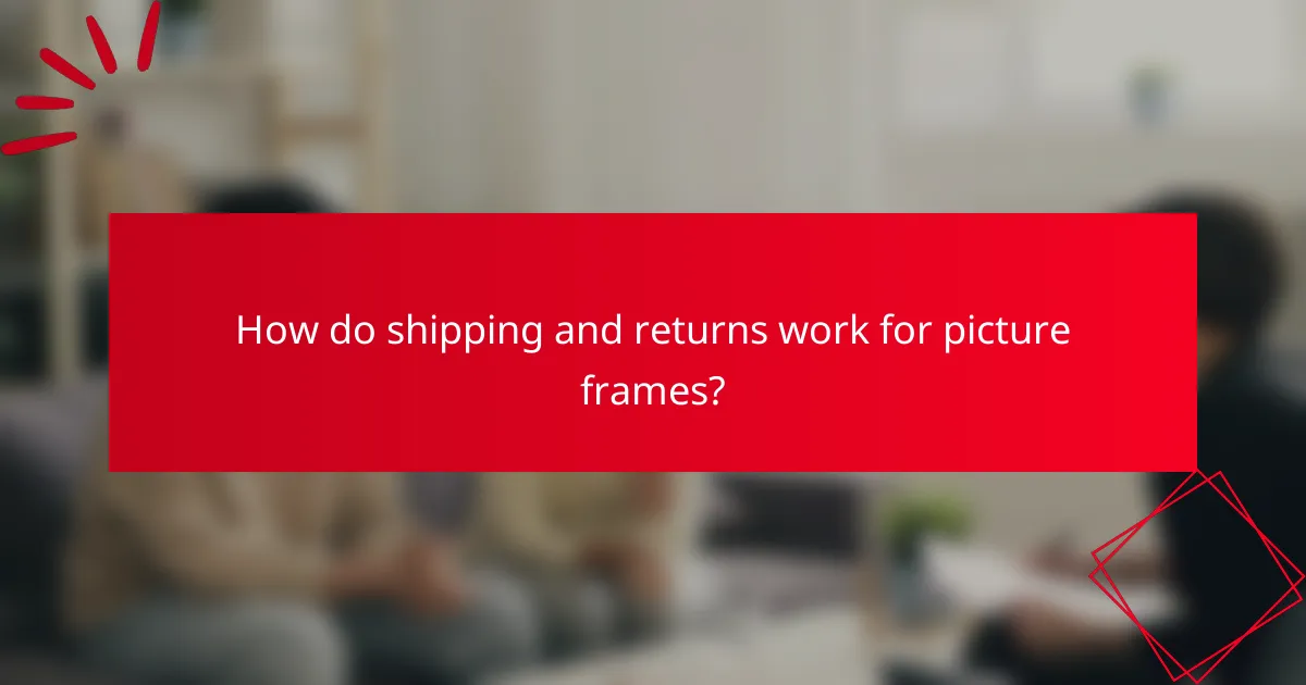 How do shipping and returns work for picture frames?
