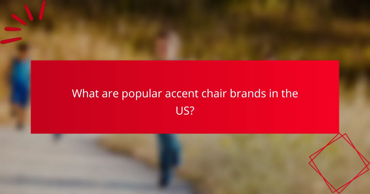What are popular accent chair brands in the US?