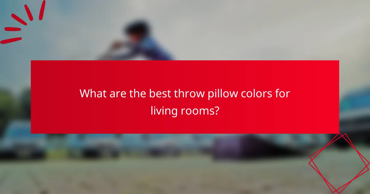 What are the best throw pillow colors for living rooms?