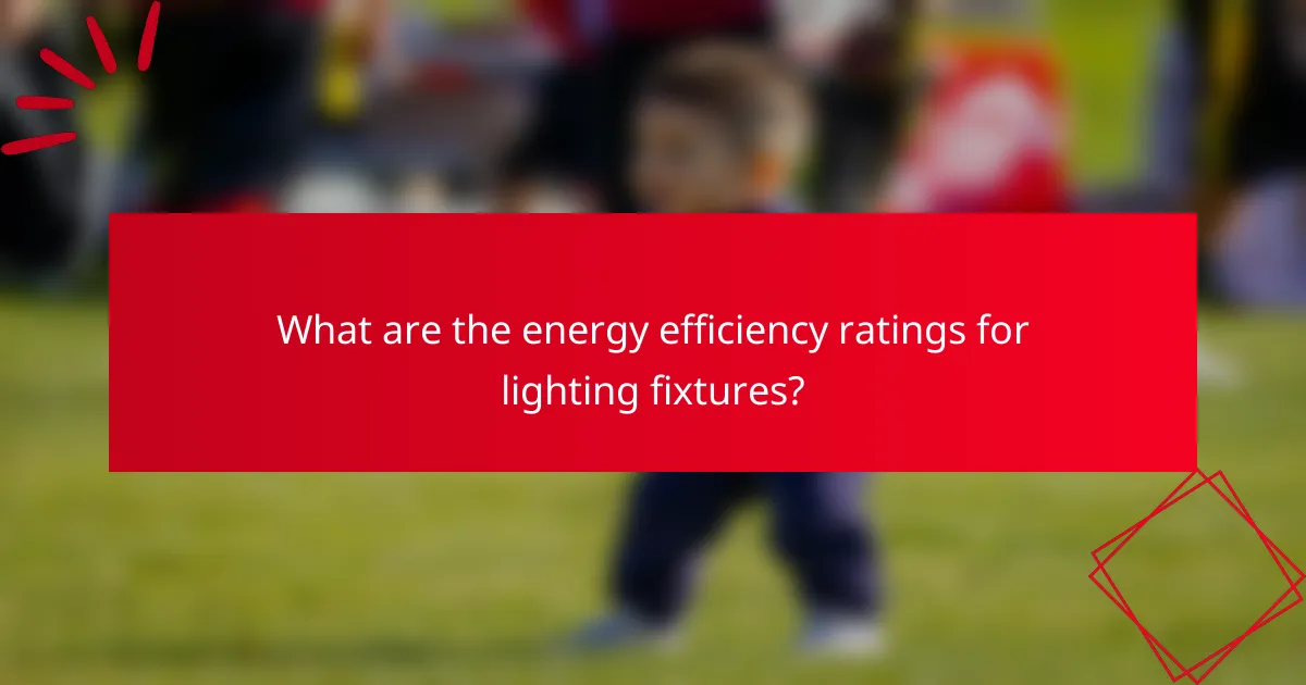 What are the energy efficiency ratings for lighting fixtures?